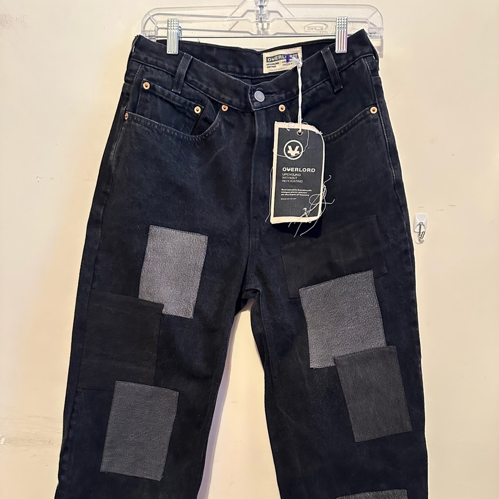 Overload Patchwork Jeans Women’s Size 28 Black